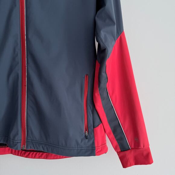 Rossignol Jacket Mens Large Gray Red Soft Shell Hike Ski Running Full Zip - Picture 7 of 15